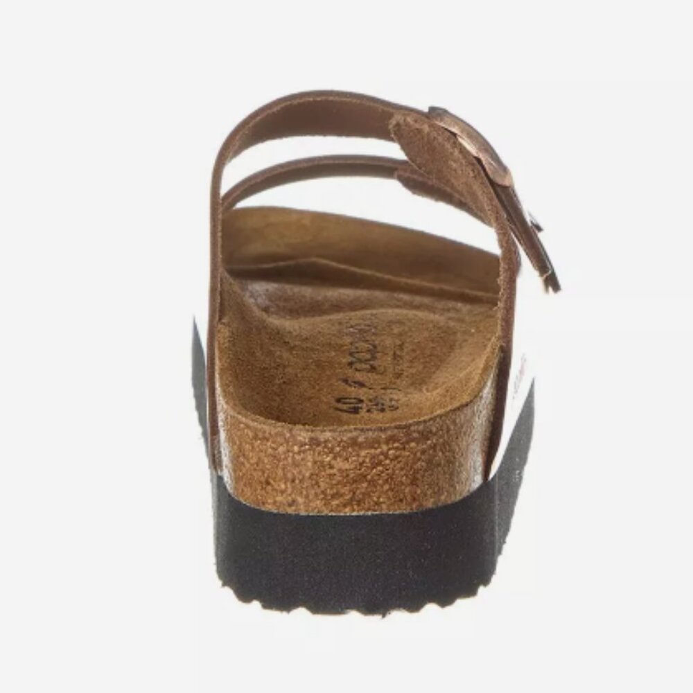 Birkenstock Metallic Rose Gold, Platform,Two-Strap Sandals, Size 37. - Picture 3 of 12